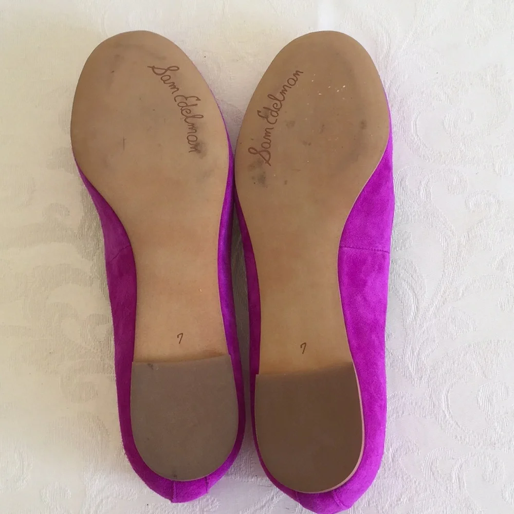 Sam Edelman scallop Augusta Fuchsia flats